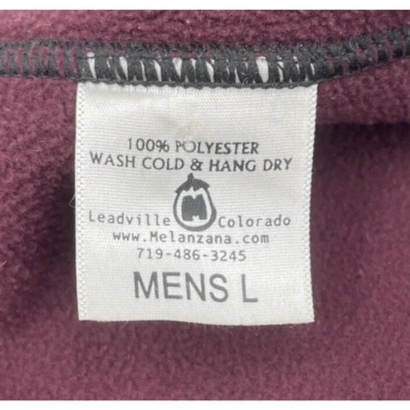 Melanzana Hard Face Vest Mens Large Maroon Leadville Colorado